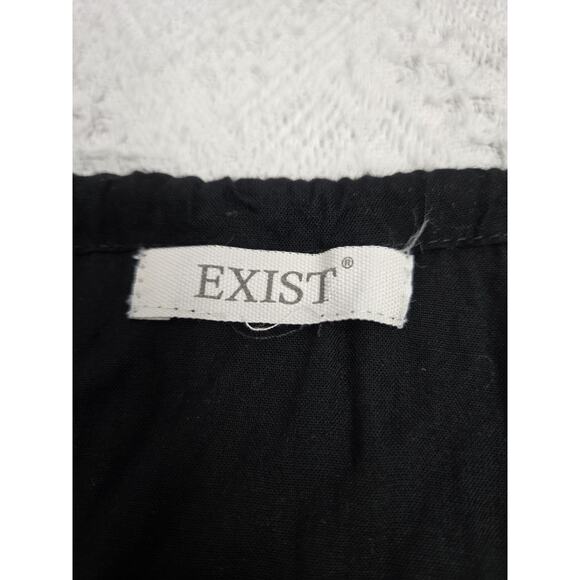 Boho Embroidered Black Mini Dress Sz M Grunge Fairy Beach Cover - Picture 4 of 8